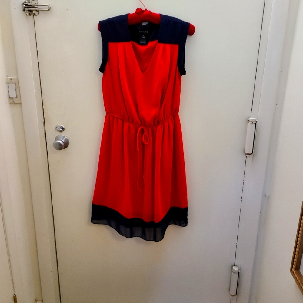 Enfocus Navy and Orange Dress size 10